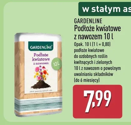 Podłoże kwiatowe z nawozem 10 l promocja w Aldi