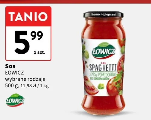 Sos Łowicz Spaghetti wybrane rodzaje promocja w Intermarche