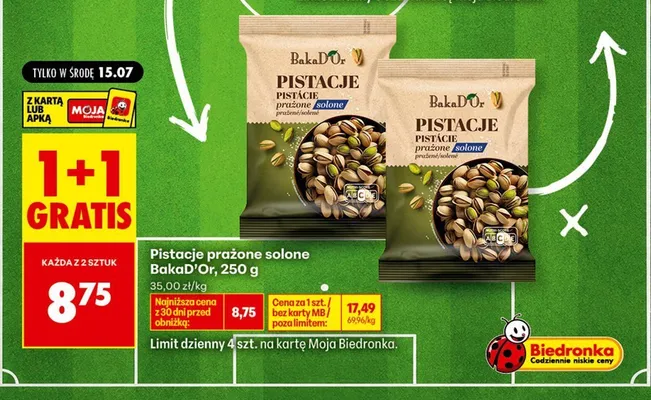 Pistacje prażone solone BakaD'Or promocja w Biedronka