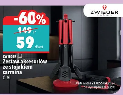 Zestaw akcesoriów ze stojakiem carmina 6 el. promocja w Biedronka