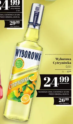 Napój alkoholowy Wyborowa Cytrynówka promocja w POLOmarket