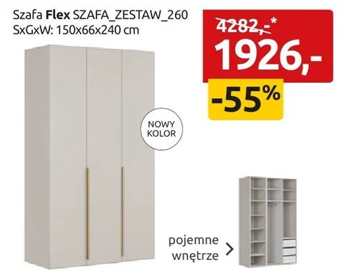 Szafa Flex SZAFA_ZESTAW_260 promocja w Black Red White