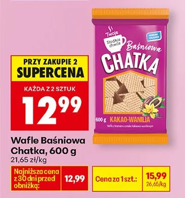 Wafle baśniowa chałka kakao-wanilia promocja w Biedronka
