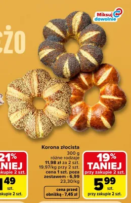 Korona złocista promocja w Carrefour Market