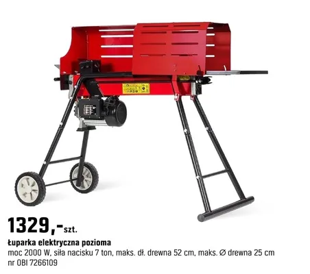 Łuparka elektryczna pozioma promocja w OBI