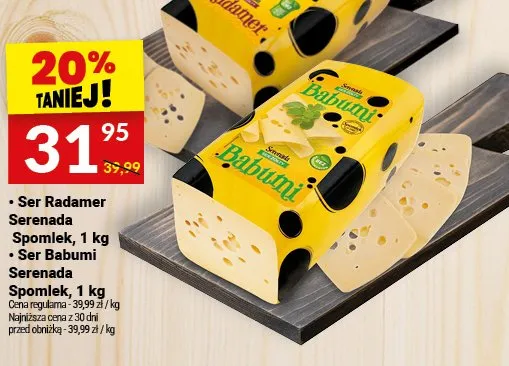 Ser Babumi Serenada Spomlek, 1 kg promocja w Twój Market