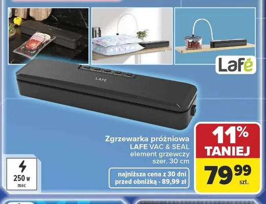Zgrzewarka próżniowa LAFE VAC & SEAL element grzewczy szer. 30cm 250W promocja w Carrefour