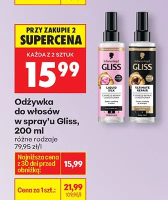 Odżywka do włosów w sprayu, różne rodzaje promocja w Biedronka
