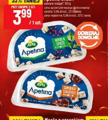 Ser Apetina Snack Herbs & Spices Arla promocja w POLOmarket