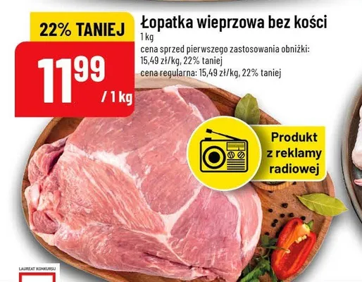 Łopatka wieprzowa bez kości promocja w POLOmarket