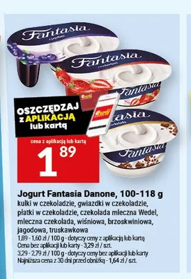 Jogurt Fantasia Danone gwiazdki w czekoladzie promocja w Twój Market