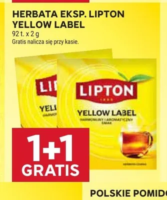 Herbata eksp. Lipton Yellow Label promocja w Stokrotka