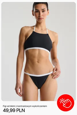 Figi od bikini Cropp z kontrastowym wykończeniem promocja w Cropp