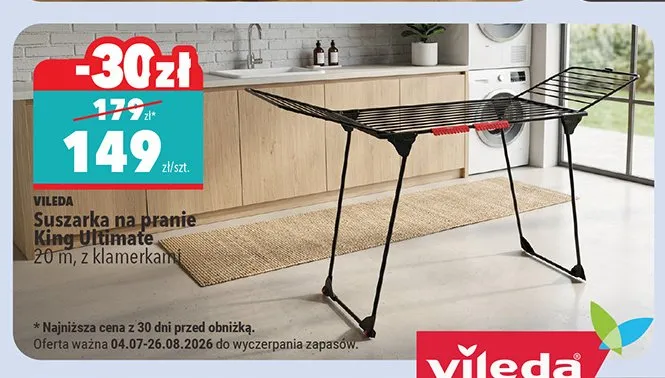 Suszarka na pranie Vileda King Ultimate promocja w Biedronka