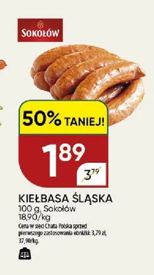 Kiełbasa Śląska Sokołów promocja w Chata Polska