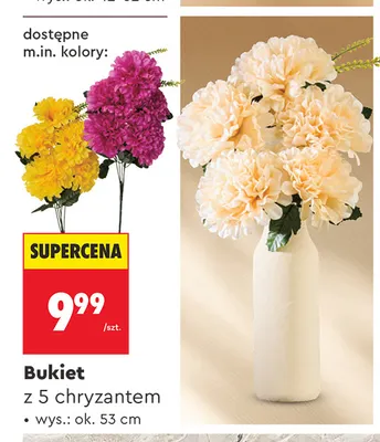 Bukiet z 5 chryzantem promocja w Biedronka