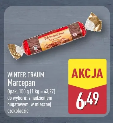 Marcepan w mlecznej czekoladzie Winter Traum promocja w Aldi