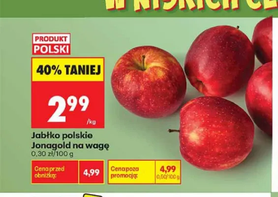 Jabłko polskie Jonagold na wagę promocja w Biedronka