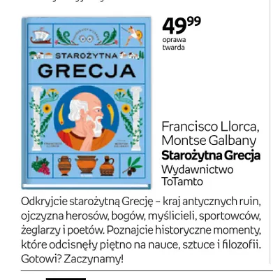 Książka Francisco Llorca Montse Galbany Starożytna Grecja Wydawnictwo ToTamto promocja w Empik