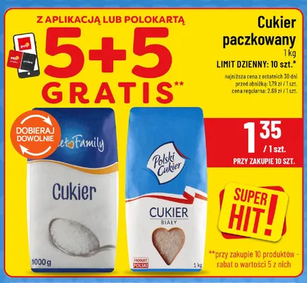 Cukier paczkowany biały Polski promocja w POLOmarket