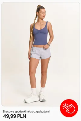 Spodenki dresowe micro z gwiazdami Cropp promocja w Cropp