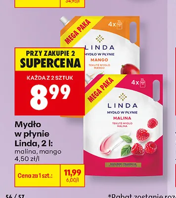 Mydło w płynie Linda Mango promocja w Biedronka