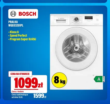 Pralka WGE03201PL Bosch promocja w RTV EURO AGD