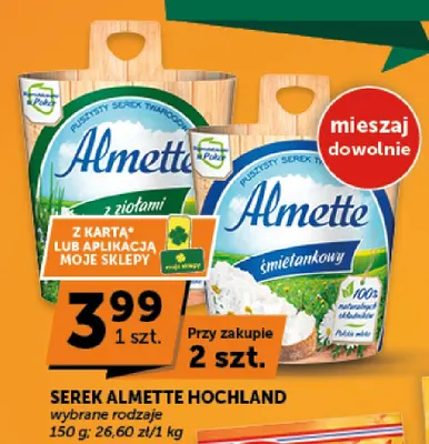 Serek Almette z ziołami Hochland promocja w Euro Sklep