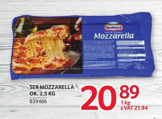 Ser mozzarella Hochland Professional promocja w Selgros