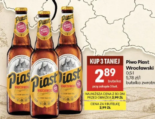 Piwo Piast Wrocławski promocja w Delikatesy Centrum