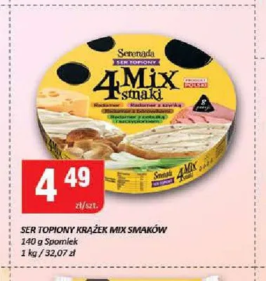 Ser topiony krążek mix smaków Spomlek promocja w Chorten