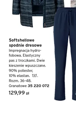 Softshellowe spodnie dresowe Tchibo promocja w Tchibo