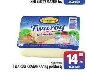Twaróg krajanka półtłusty Włoszczowa promocja w Tomi Markt