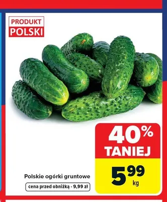 Polskie ogórki gruntowe promocja w Carrefour Market