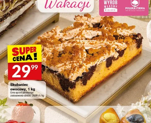Ciasto skubaniec owocowy Białecki promocja w Twój Market
