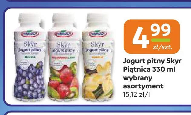 Jogurt pitny Skyr Piątnica promocja w Gama
