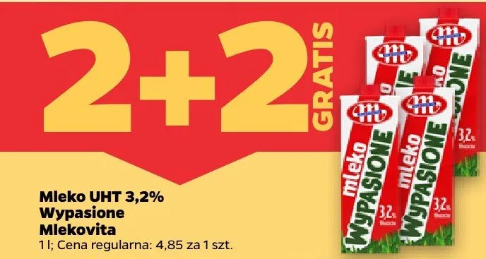 Mleko UHT 3,2% wypasione promocja w Netto