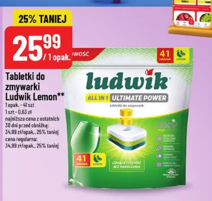 Tabletki do zmywarki Ludwik Lemon promocja w POLOmarket