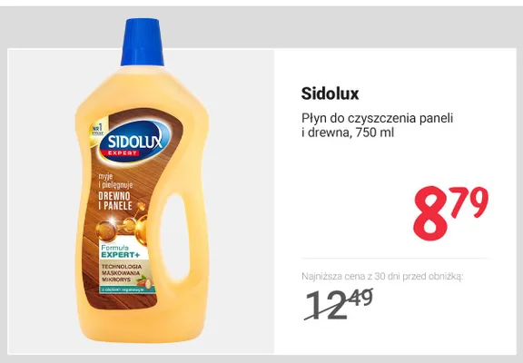 Płyn do czyszczenia paneli i drewna Sidolux promocja w Rossmann