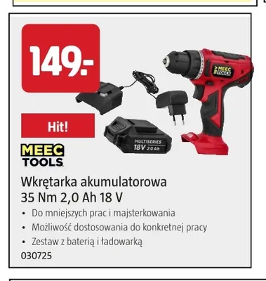 Wkrętarka akumulatorowa Meec Tools promocja w Jula