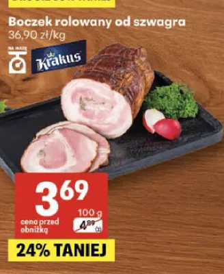 Boczek rolowany od szwagra Krakus promocja w Delikatesy Centrum