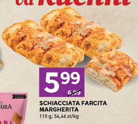 Schiacciata farcita margherita promocja w Stokrotka