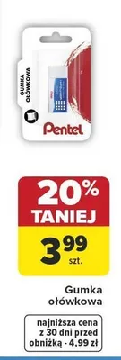 Gumka ołówkowa Pentel promocja w Carrefour