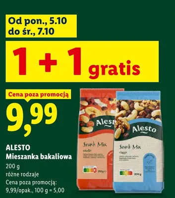Mieszanka bakaliowa Alesto Snack Mix Exotic promocja w Lidl