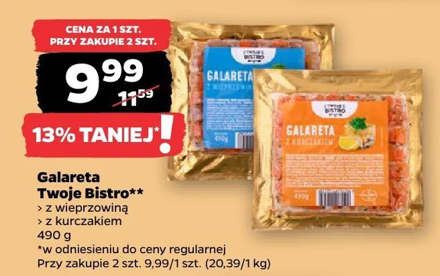 Galareta Twoje Bistro z wieprzowiną / z kurczakiem promocja w Netto
