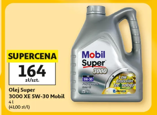 Olej silnikowy Mobil Super 3000 XE 5W-30 promocja w Auchan