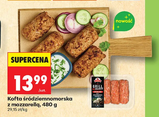 Kofta śródziemnomorska z mozzarellą Czas na Grill promocja w Biedronka