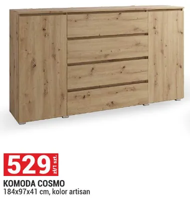 Komoda Cosmo 184x97x41cm kolor artisan promocja w Merkury Market