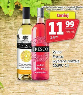 Wino Fresco Półsłodkie promocja w Prim Market