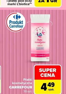 Płatki kosmetyczne Carrefour promocja w Carrefour